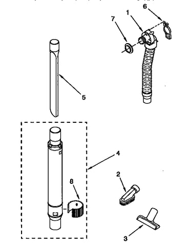 Hose and attachment parts
