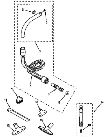 Hose and attachment parts