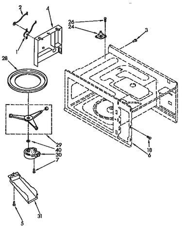 Cavity and turntable