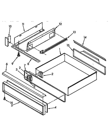 Utility drawer and rail