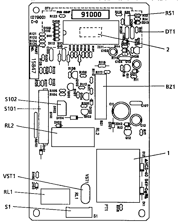 POWER AND CONTROL CIRCUIT BOARD