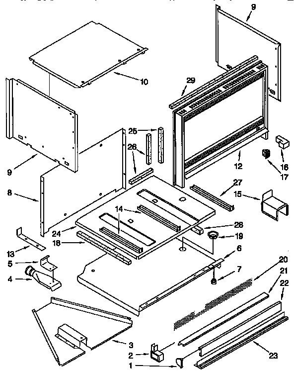 Microwave cabinet and air flow