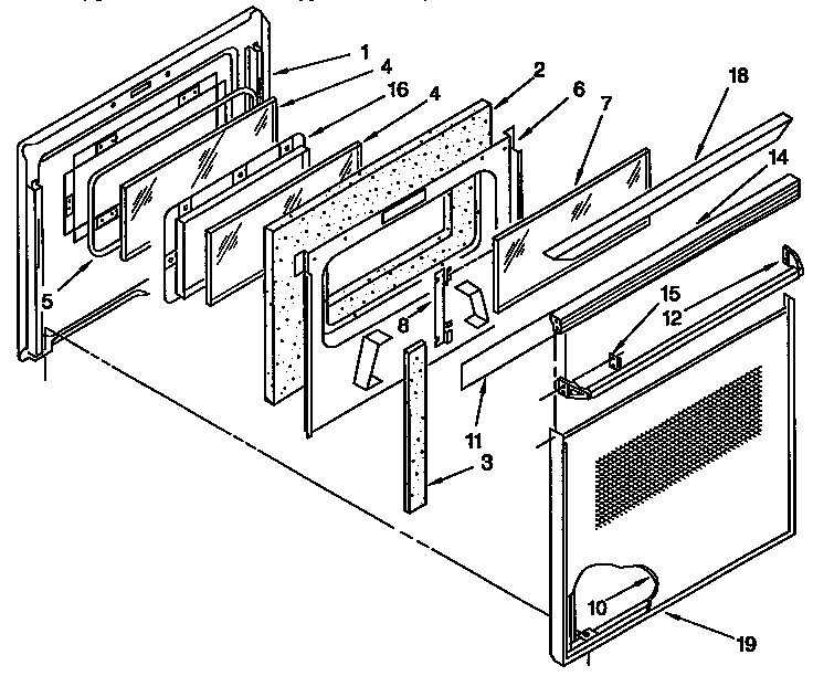 Electric oven door