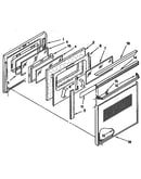 Electric oven door