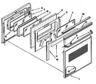 Kenmore 6654428450 upper oven door diagram