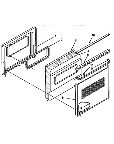 Lower oven door
