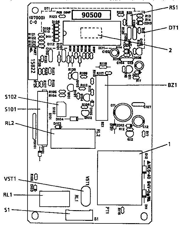 POWER AND CONTROL CIRCUIT BOARD