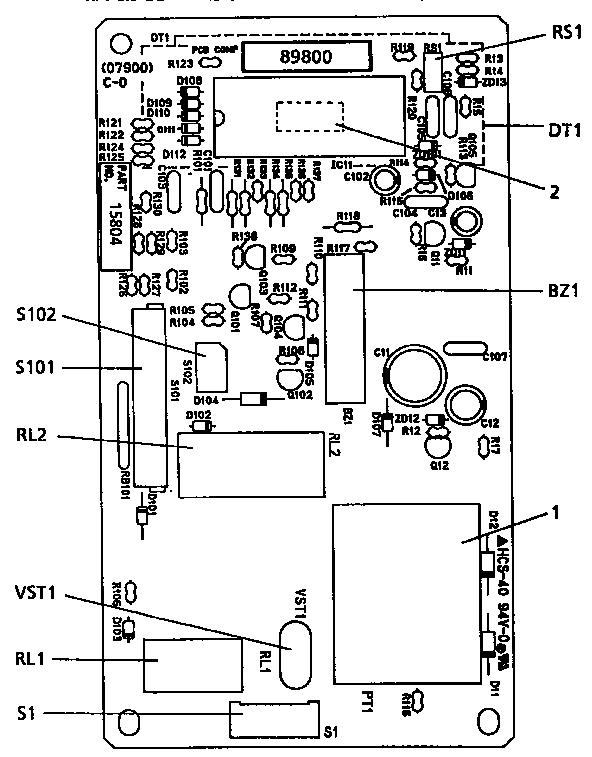 POWER AND CONTROL CIRCUIT BOARD