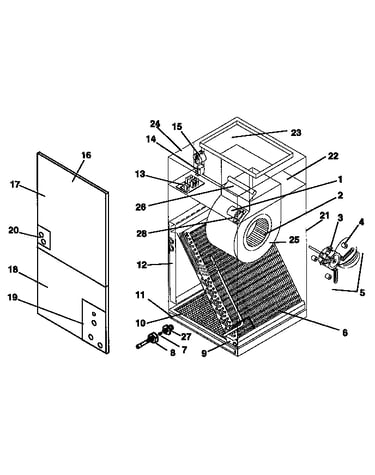 Motor and evaporator coil