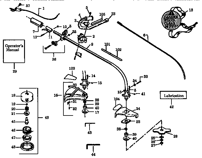 Drive shaft and cutting head