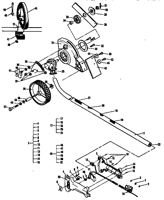 Shaft / shield / cutter assembly