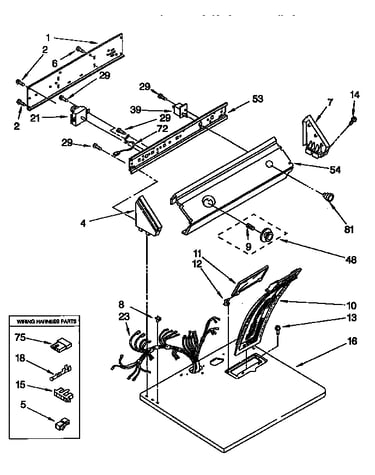 Control panel and top