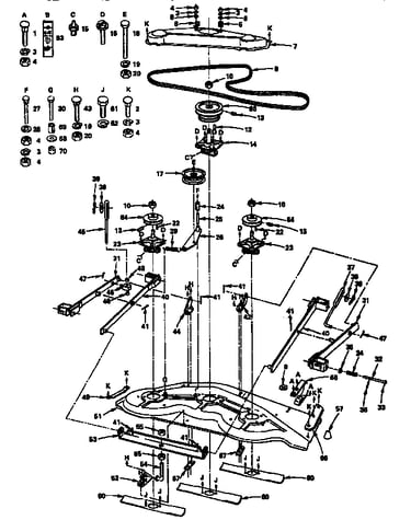 Mower deck- key parts 1-36