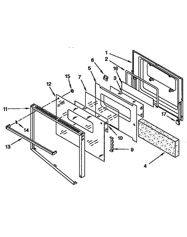 Upper and lower oven door