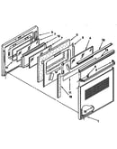 Upper oven door