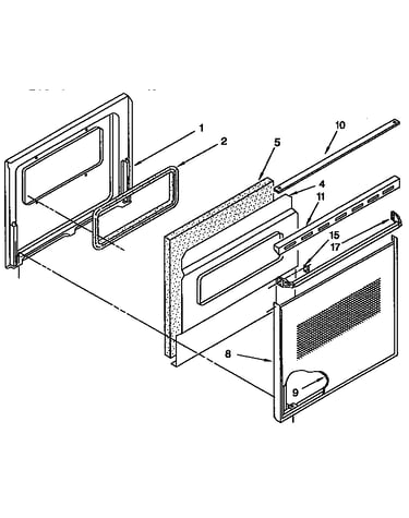 Lower oven door