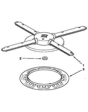 Lower washarm and strainer