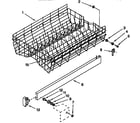 KitchenAid KUDB23HB0 upper rack and track diagram