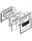 Upper and lower oven door