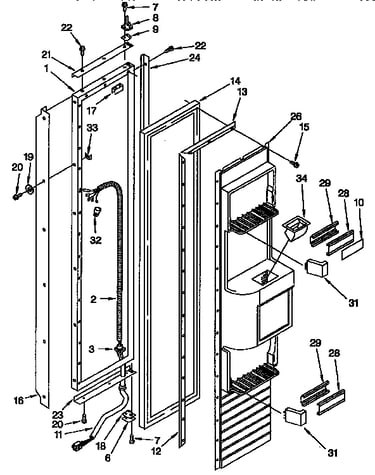Freezer door