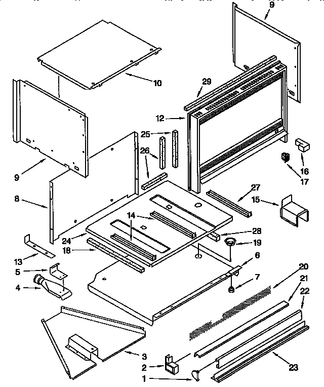 MICROWAVE CABINET AND AIR FLOW