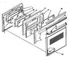 Kenmore 6654433451 electric oven door diagram