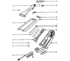 Eureka 9760AT handle and hard box assembly diagram