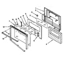 KitchenAid KEBS277YAL4 upper and lower oven door diagram