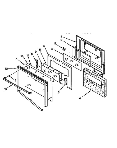 Upper and lower oven door