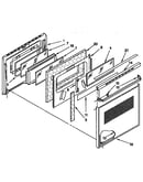 Upper and lower oven door