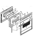 Upper and lower oven door