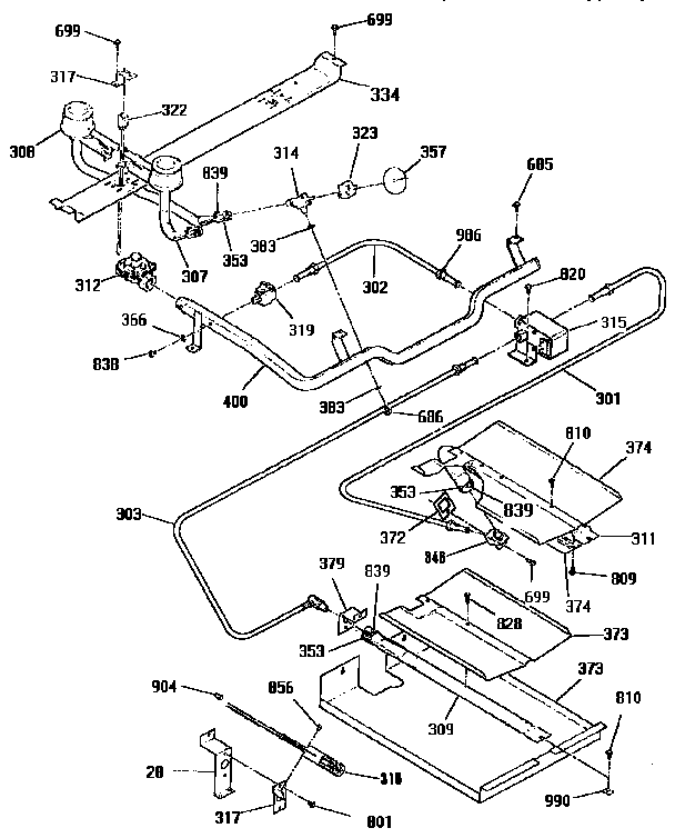 Burner section