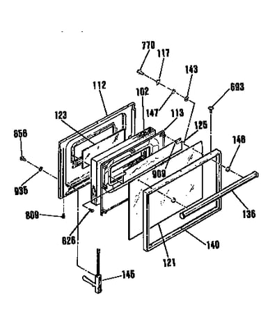 Oven door section