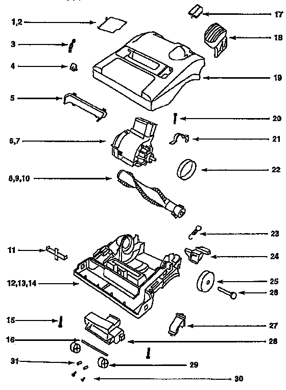 Nozzle and motor assembly