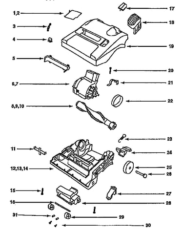 Nozzle and motor assembly