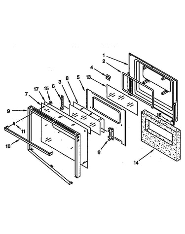 Upper oven door