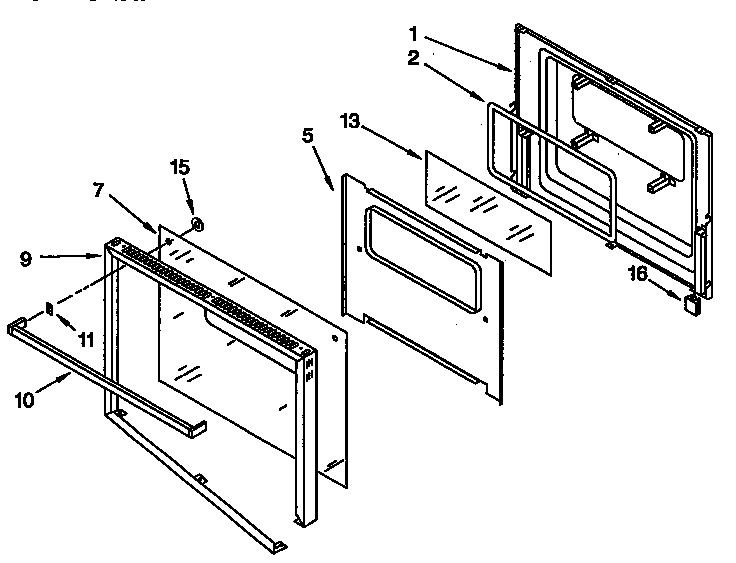 Lower oven door