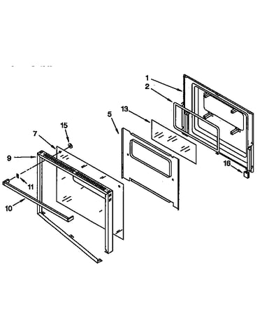Lower oven door