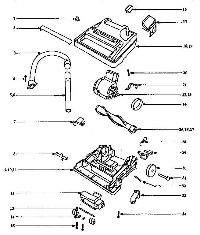 Nozzle and motor assembly