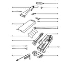 Eureka 9875B/BT handle and bag housing diagram