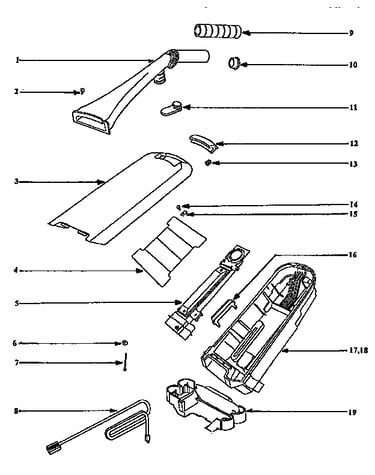 Handle and bag housing