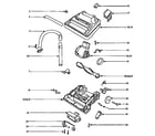 Eureka 9855BT nozzle and motor assembly diagram