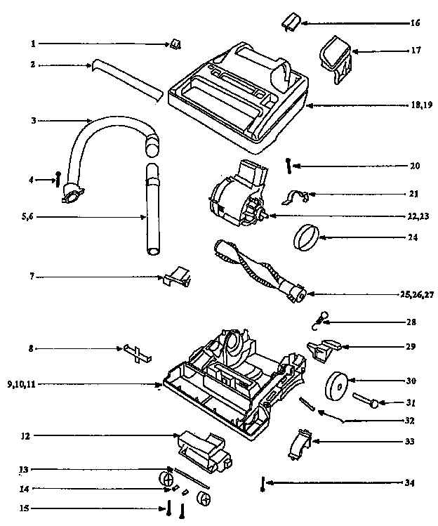 Nozzle and motor assembly
