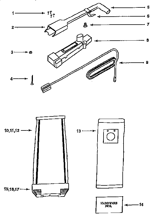 HANDLE AND BAG HOUSING