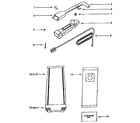 Eureka 9855BT handle and bag housing diagram
