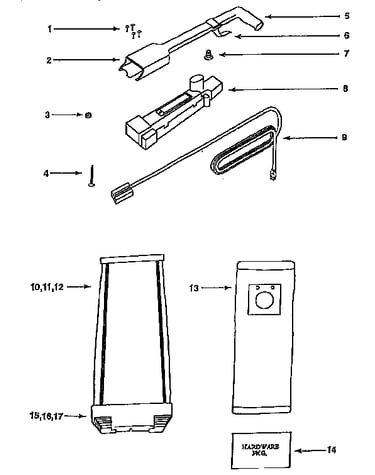 Handle and bag housing