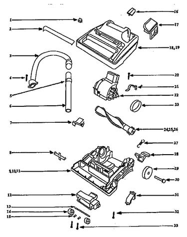 Nozzle and motor assembly