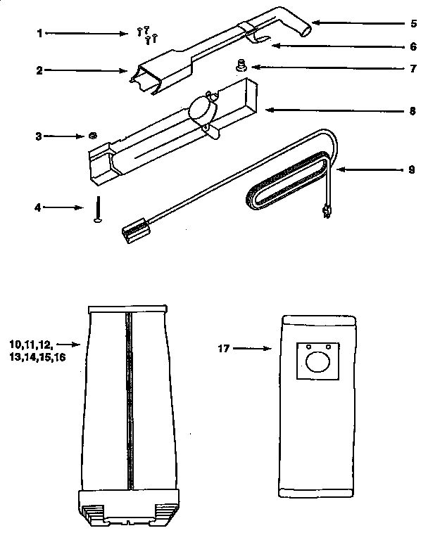 HANDLE AND BAG HOUSING