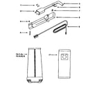 Eureka 9834B/BT handle and bag housing diagram