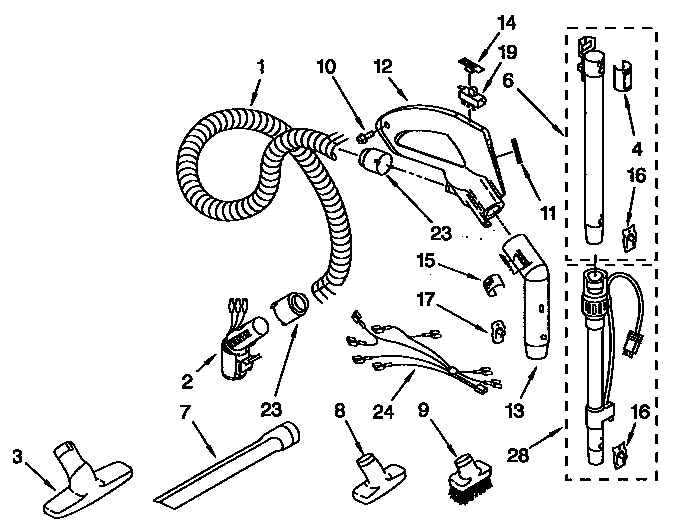 Hose and attachment